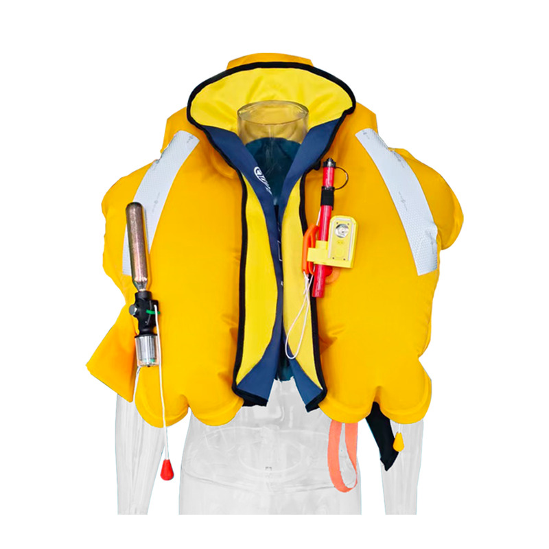 Inflatable marine lifejacket
